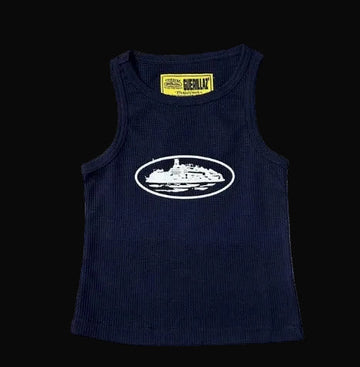 Corteiz Alcatraz Unisex Tank Top Navy Blue
