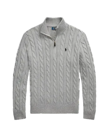 Ralph lauren cable knit quarter zip